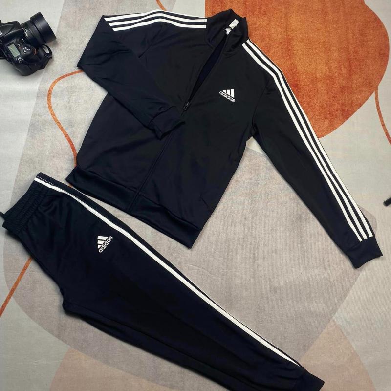 Bộ thể thao Adidas - Primegreen Essentials 3-Stripes Track Suit - Đen