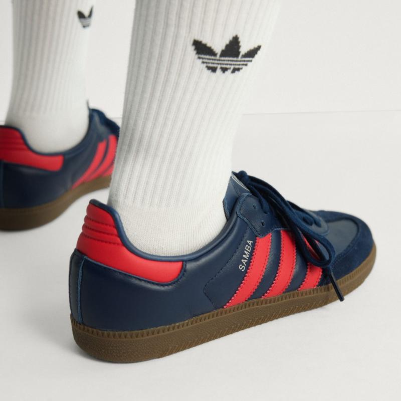 Giầy Adidas Samba “Arsenal” Navy Orange Red Colorway