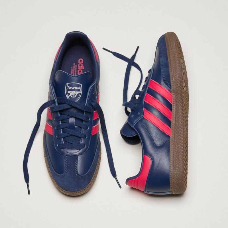 Giầy Adidas Samba “Arsenal” Navy Orange Red Colorway