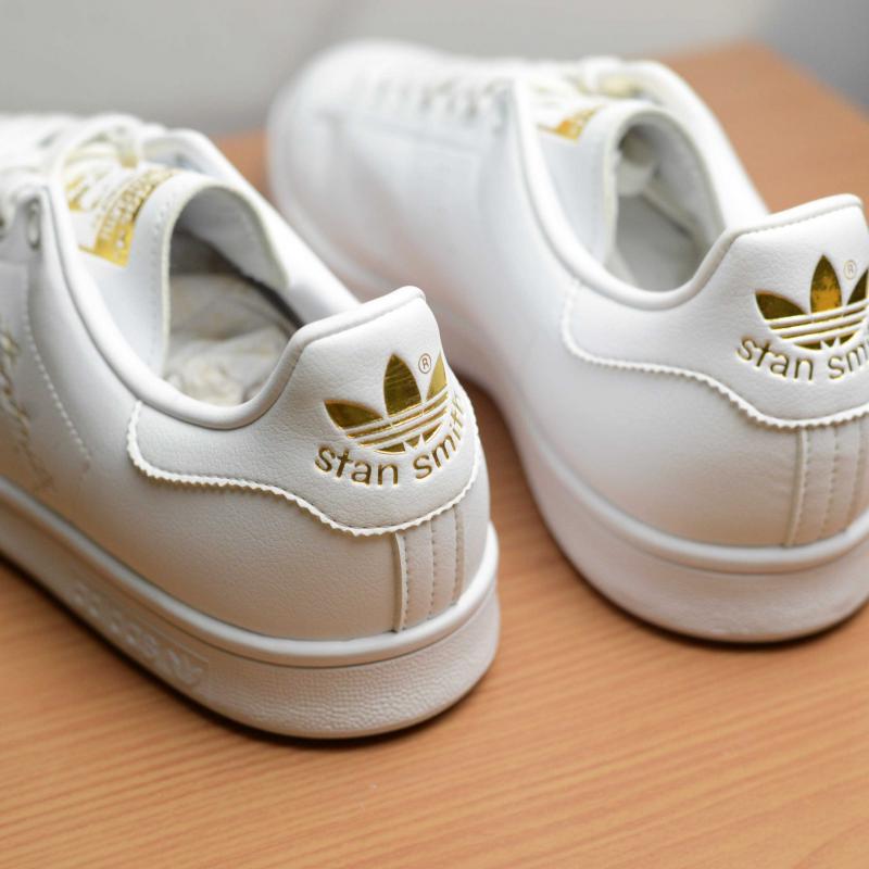 Giày Stan Smith Trắng Gold