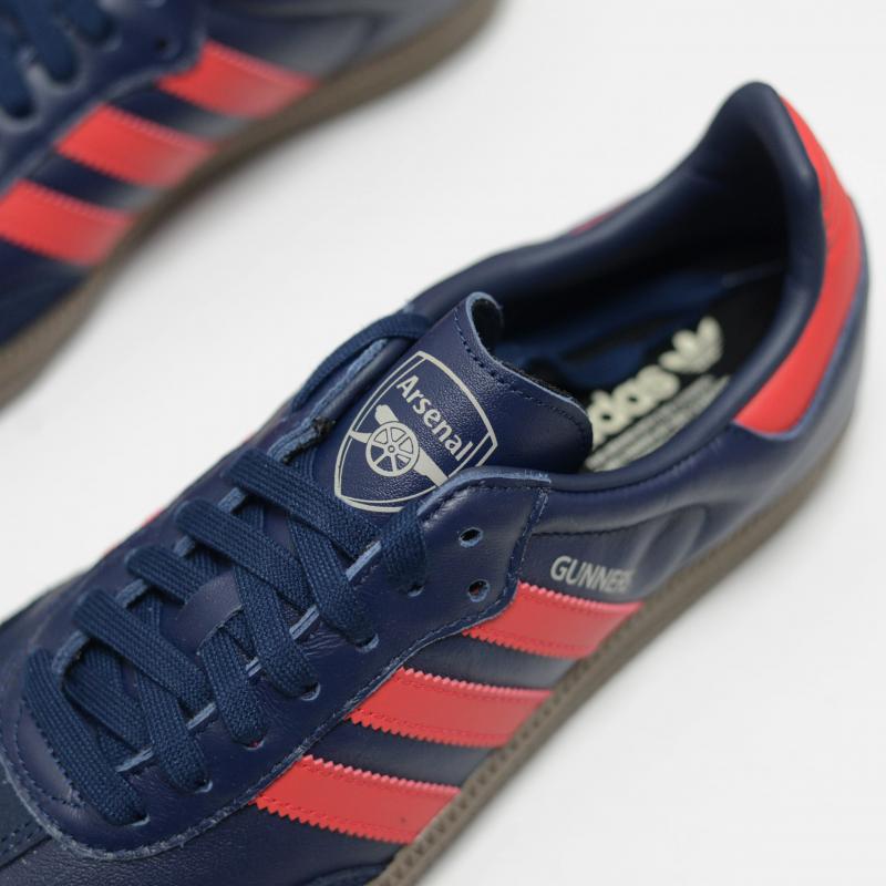 Giầy Adidas Samba “Arsenal” Navy Orange Red Colorway
