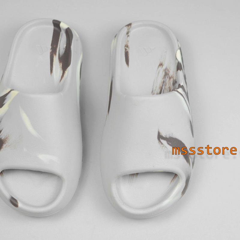 Dép Yeezy Slide Enflame Oil Painting White Grey