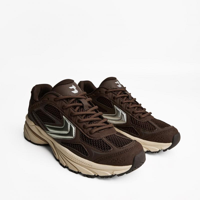 Giầy Bershka Multi-Piece Sneakers Brown