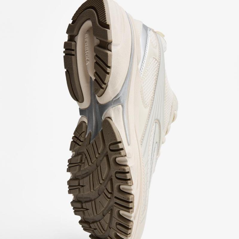 Giầy Bershka Multi-Piece Sneakers White
