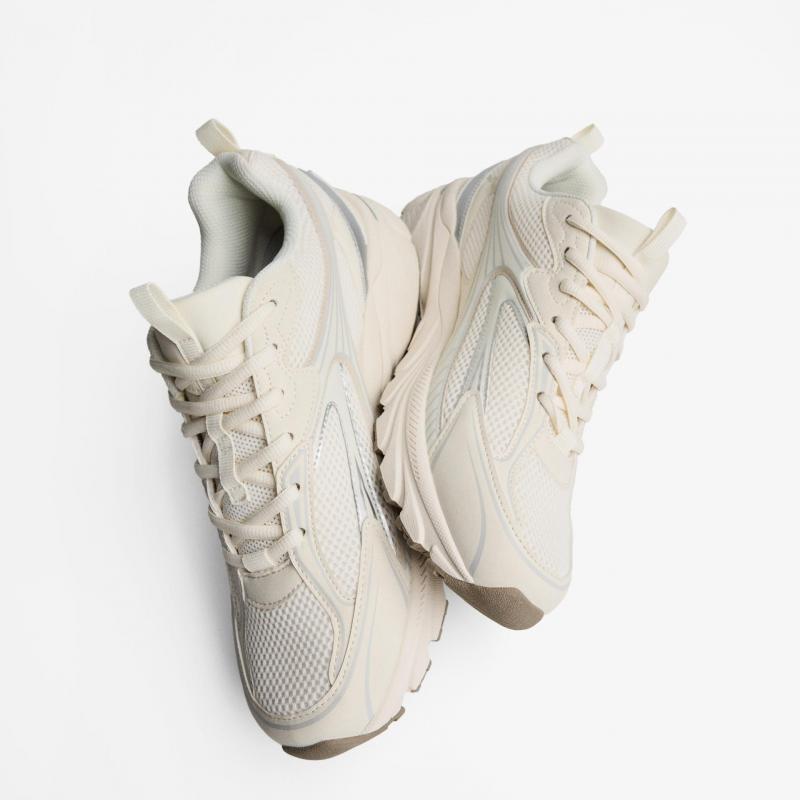 Giầy Bershka Multi-Piece Sneakers White