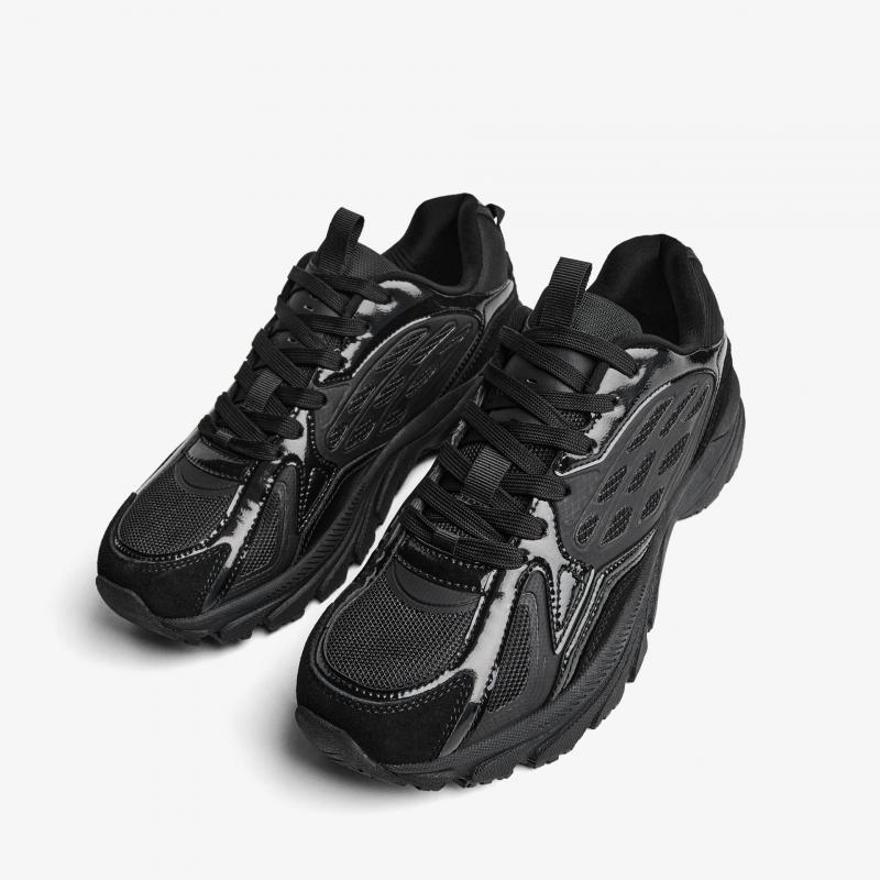 Giầy Bershka Casual Multi-Piece Trainers Black