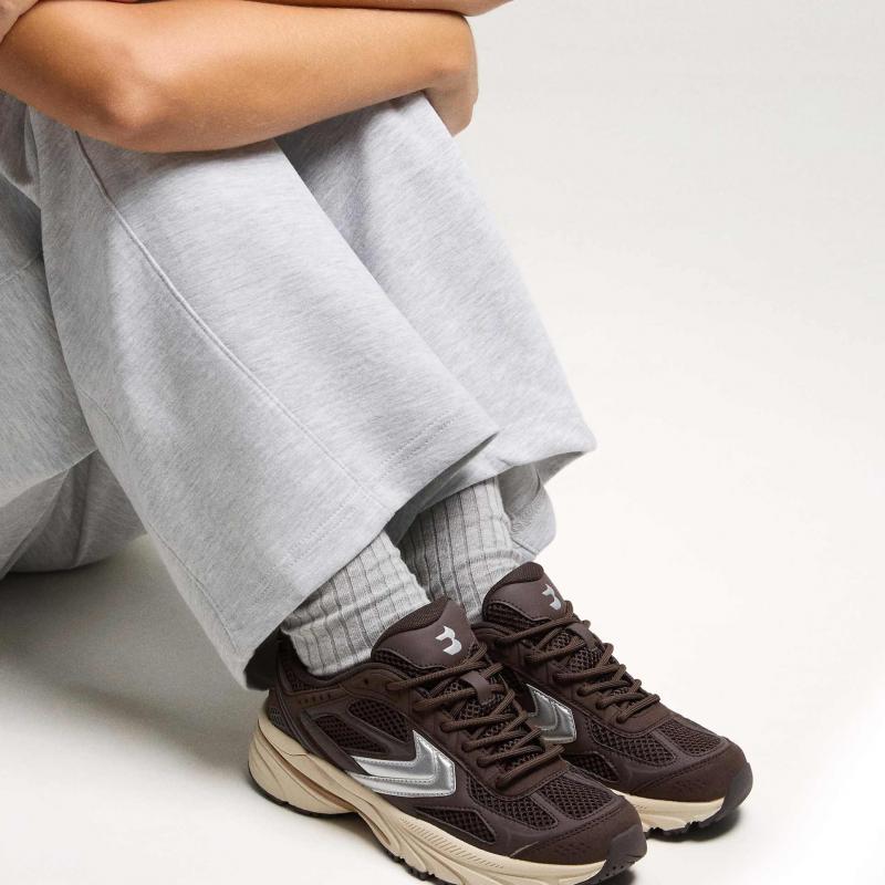 Giầy Bershka Multi-Piece Sneakers Brown