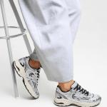 Giầy Bershka Multi-Piece Sneakers in Silver