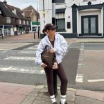 Giầy Bershka Multi-Piece Sneakers Brown