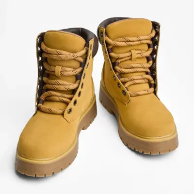 Giầy Bershka Lace-up Ankle Boots - Yellow
