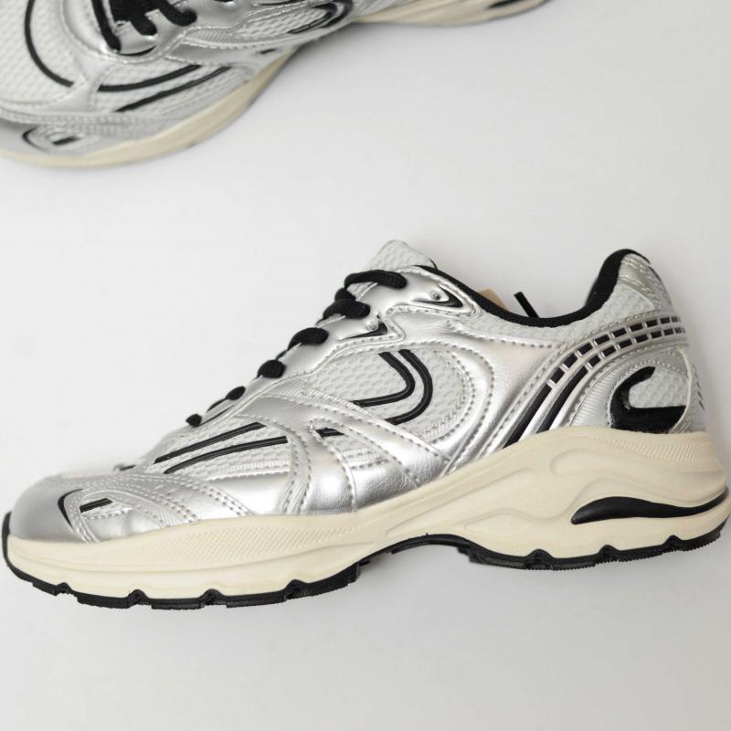 Giầy Bershka Multi-Piece Sneakers in Silver