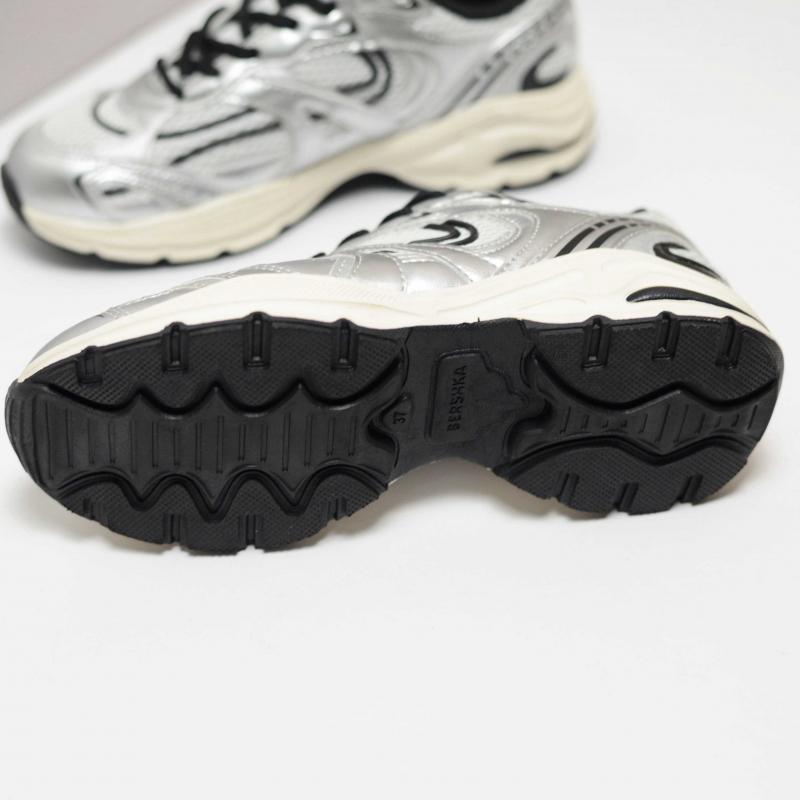 Giầy Bershka Multi-Piece Sneakers in Silver