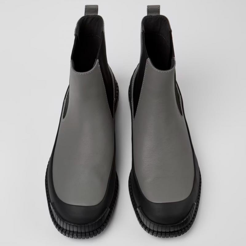 Giầy Camper Gray and Black leather Chelsea boots