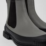 Giầy Camper Gray and Black leather Chelsea boots