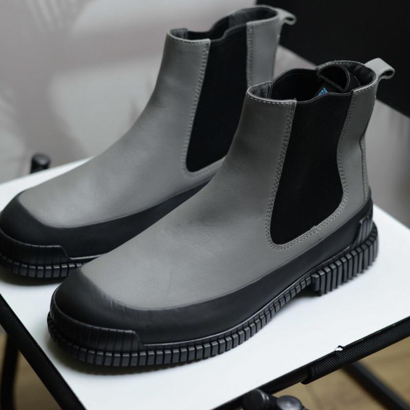 Giầy Camper Gray and Black leather Chelsea boots