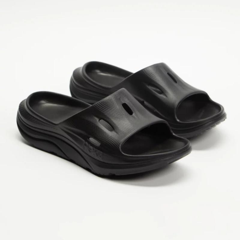 Dép Chạy Bộ HOKA Black Ora Recovery Slide 3