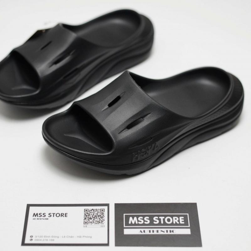 Dép Chạy Bộ HOKA Black Ora Recovery Slide 3