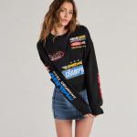 Áo Nỉ Trendy Moto Graphic Fleece Pullover Sweatshirt