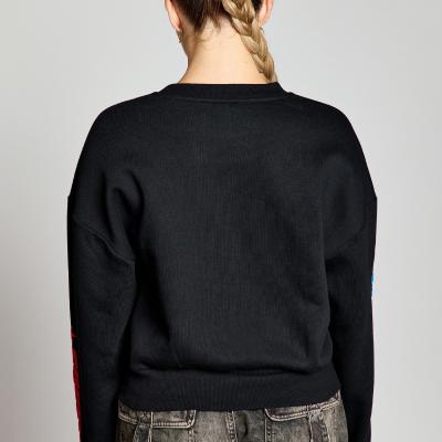 Áo Nỉ Trendy Moto Graphic Fleece Pullover Sweatshirt