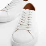 Giầy Mango Leather - Monocoloured leather sneakers