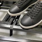 Giầy Mango Black Leather - Monocoloured leather sneakers