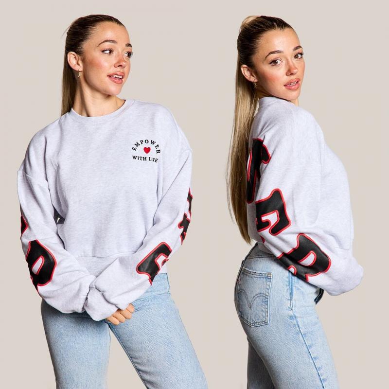 Áo nỉ Croptop 'EMPOWER WITH LOVE’