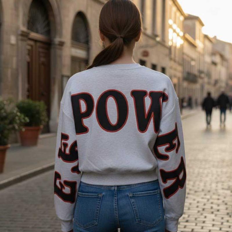 Áo nỉ Croptop 'EMPOWER WITH LOVE’