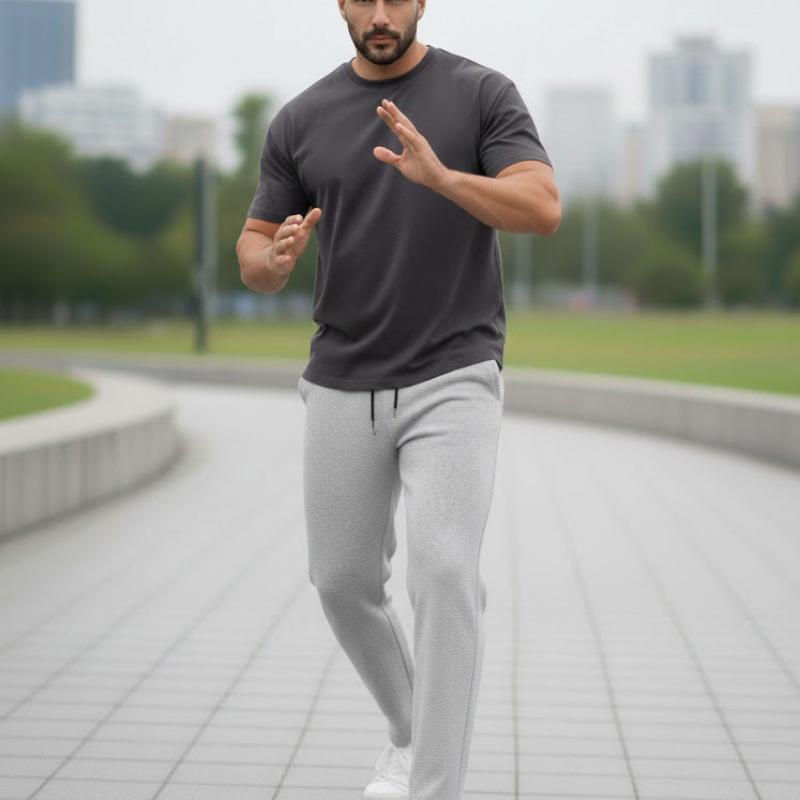 Quần Nỉ Ống Suông Màu Ghi BFL Korea