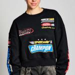 Áo Nỉ Trendy Moto Graphic Fleece Pullover Sweatshirt