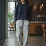 Quần Nỉ Ống Suông Màu Ghi BFL Korea