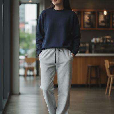 Quần Nỉ Ống Suông Màu Ghi BFL Korea