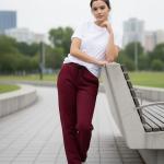 Quần Nỉ Ống Suông Màu Đỏ Đô BFL Korea