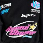 Áo Nỉ Motorsport Pink Flame Graphic Sweatshirt – “Speed Chaser” Edition