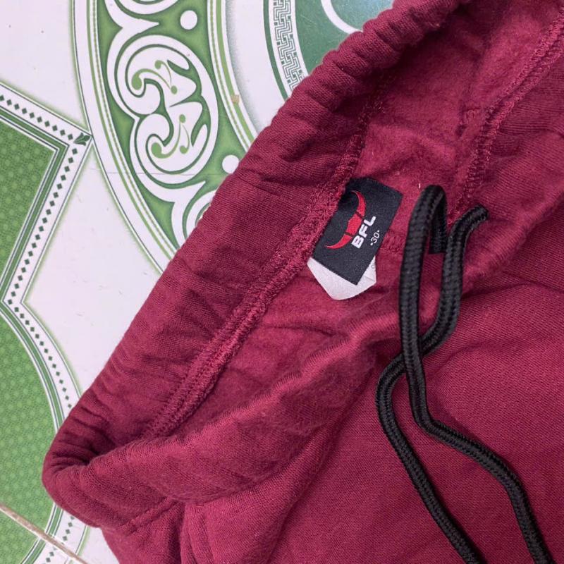 Quần Nỉ Ống Suông Màu Đỏ Đô BFL Korea