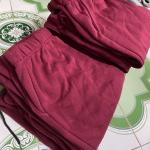 Quần Nỉ Ống Suông Màu Đỏ Đô BFL Korea