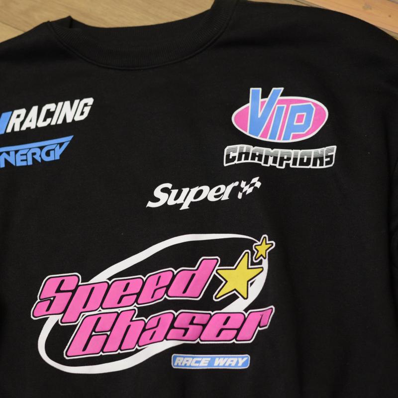 Áo Nỉ Motorsport Pink Flame Graphic Sweatshirt – “Speed Chaser” Edition