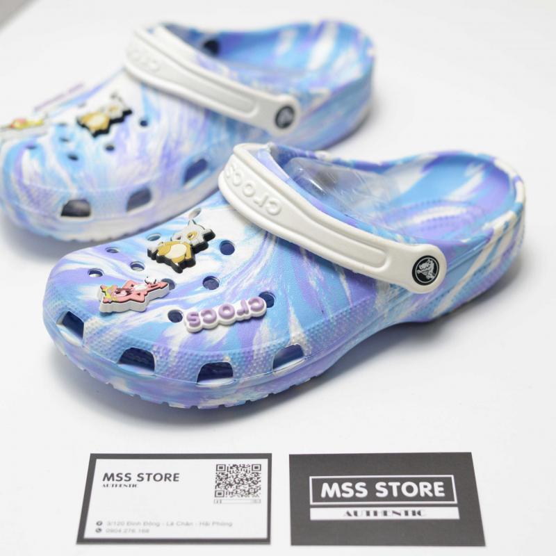 Dép Crocs Loang Xanh