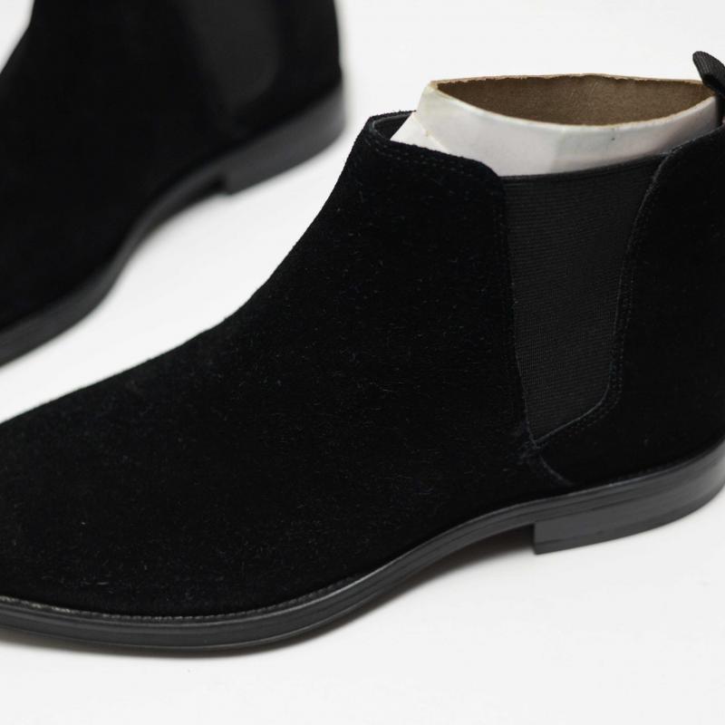 Giầy Chelsea Boot Aldo Gweracien Genuine Black Suede