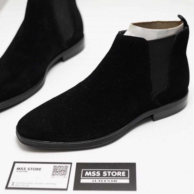 Giầy Chelsea Boot Aldo Gweracien Genuine Black Suede