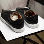 Giầy Mango Black Leather - Monocoloured leather sneakers