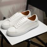 Giầy Mango Leather - Monocoloured leather sneakers