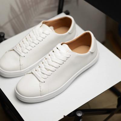 Giầy Mango Leather - Monocoloured leather sneakers