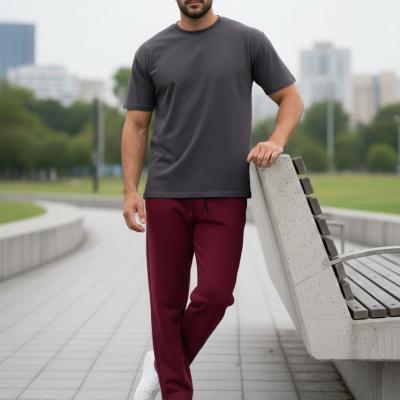 Quần Nỉ Ống Suông Màu Đỏ Đô BFL Korea