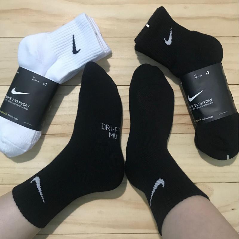 Tất Vớ Thể Thao Nike Dri-fit Everyday - Đen Cổ Cao / 3 Đôi