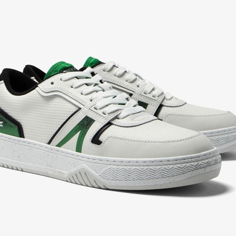 Giầy Lacoste L001 Leather Spray Print Trainers