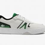 Giầy Lacoste L001 Leather Spray Print Trainers