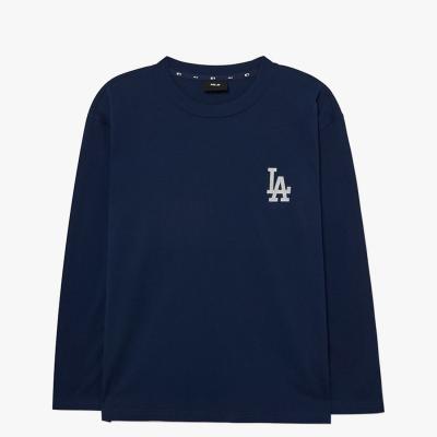 Áo thun MLB unisex cổ tròn tay dài phom suông hiện đại