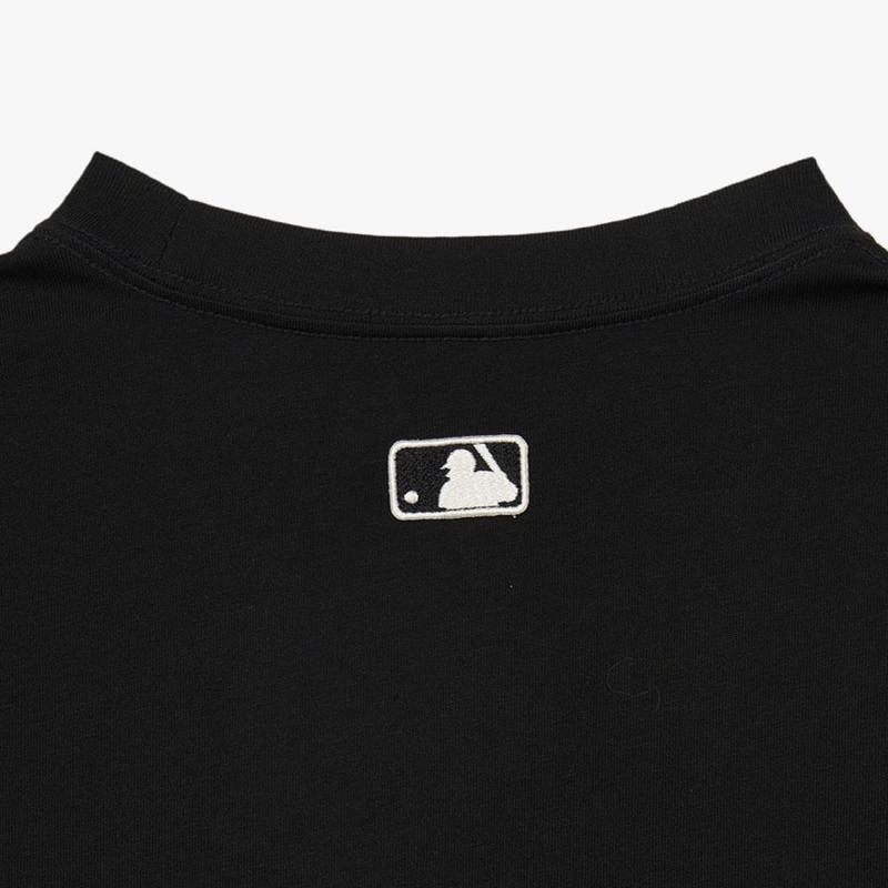 Áo thun MLB unisex cổ tròn tay ngắn in hình thời trang