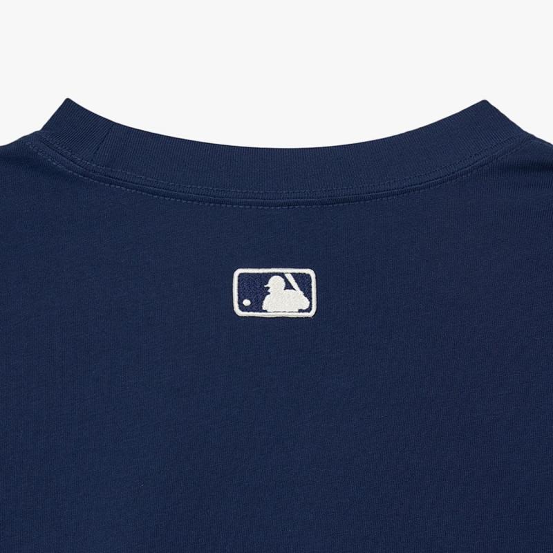 Áo thun MLB unisex cổ tròn tay ngắn in hình dễ thương