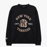 Áo sweatshirt MLB unisex cổ tròn tay dài bo gấu thời trang